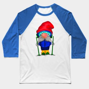 Downhill Gnome Baseball T-Shirt